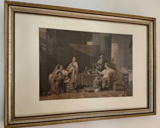 "Cornelia Counting Her Jewels" - Henrich Frederic Schopin, Framed