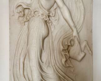 "Dancing Maenad" Marble Relief