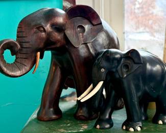 Ebony Wood Elephants