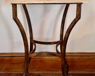 Marble & Iron Side Table
