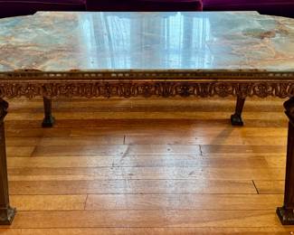 French Louis Style Marble Top Coffee Table