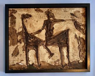 Abstract Oil on Canvas, Signed