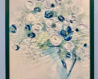 "Pitcher of Flowers" Oil on Canvas