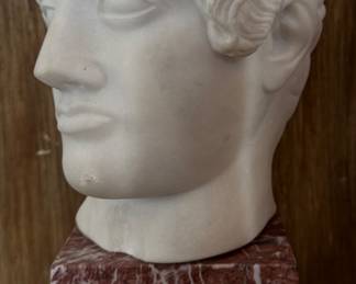 Figural Bust on Marble Stand