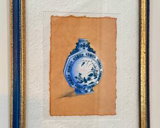 Blue & White Vase Artwork