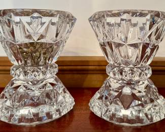Reversible Crystal Candlesticks/Vases