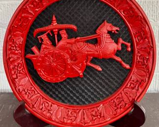 Chinese Lacquerware Plate 