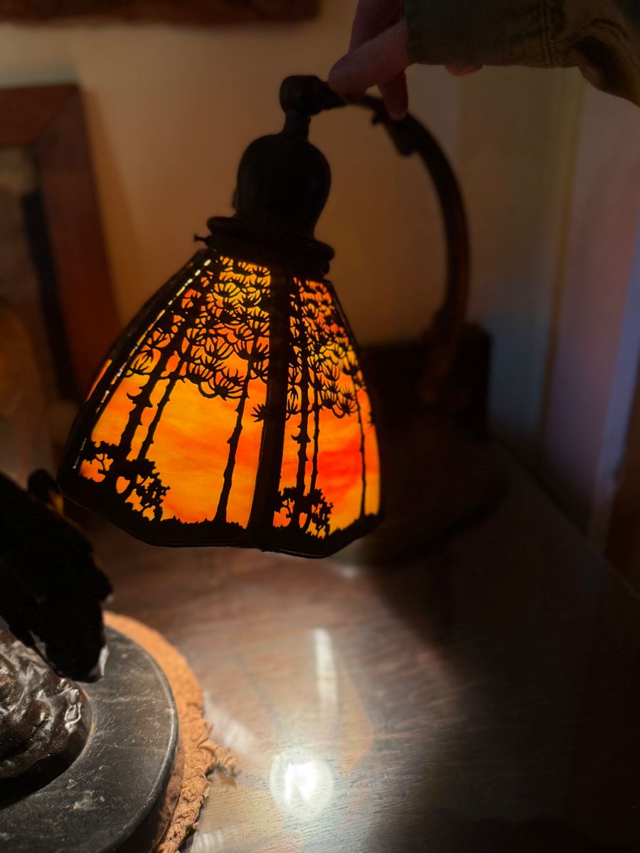 HANDEL BAMBOO OVERLAY DESK LAMP