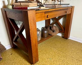 Arts & Crafts Oak Desk