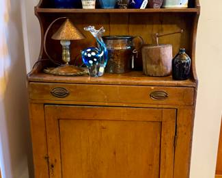 Antique Diminutive Step Back Cupboard 