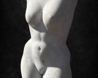 Mid Century Marble Torso 