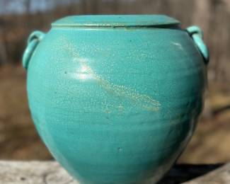 North Carolina art pottery large vase produced by J.B. Cole Pottery in Steeds, NC attributed to Waymon Cole