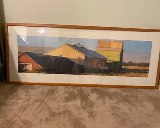 Panoramic Barn Scene Print - Matted & Framed (Retails for $300)