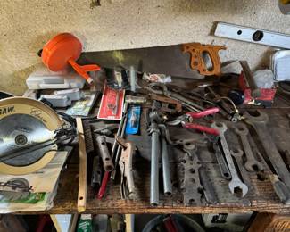 Large assortment of hand and power tools (many more than pictured here)