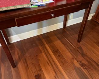 #72 - $140 - Table desk brown wood 48x22x31
