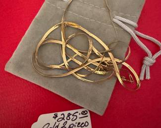 #95 - $285 - 14kt gold bracelet and chain - just damaged - 0.142 toz 