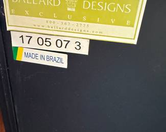 #25A - $100  -Ballard designs black side cabinet
