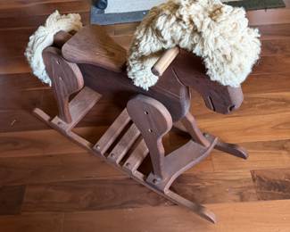 #99 - $90 - Vintage solid wood rocking horse
