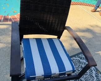 #81 - $80  - Set of 2 swivel rocking patio chairs