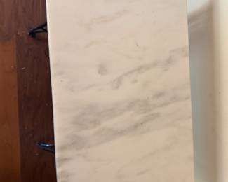 #64 - $110 - Vintage singer table with marble top 25x14x29
