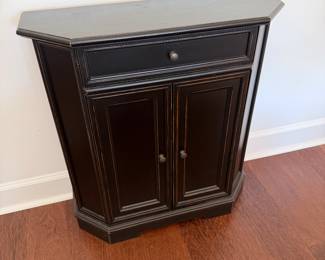 #25A - $100  -Ballard designs black side cabinet