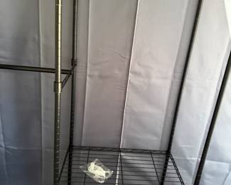 #101 - $52 - Wire clothing rack / closet / wardrobe enclosed in ac cover with a 3 way zipper
