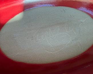 #28B - $50 - Zayzlee pottery signed large fruit bowl or centerpiece