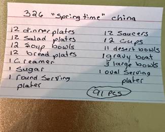 #34B - $350  - International silver Co. made in Japan "326 " Springtime "  91 pieces