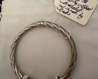 #88 - $34  Sterling ribbed bracelet 