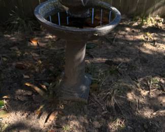 #84 - $48  - Concrete bird bath
