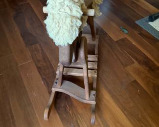 #99 - $90 - Vintage solid wood rocking horse