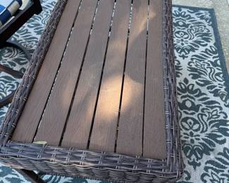 #80 - $250  - vinyl loveseat and coffee table for patio