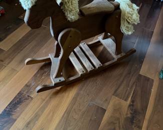 #99 - $90 - Vintage solid wood rocking horse