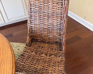 #27 - $360 - Safavieh set of 4 ratan chairs 
