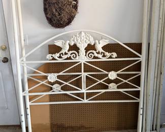 #100 - $250 - 4 poster iron twin bed frame custom made