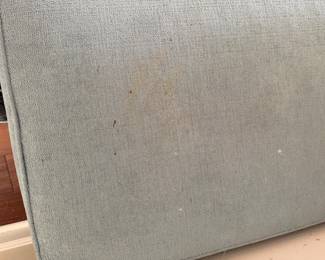 #51 - $40 - Pearson ottoman teal blue as is