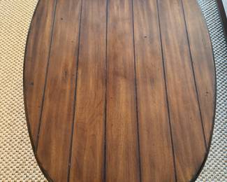 #20 - $200 - Wrought iron and wood coffee table 50wx30dx20t
