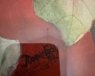 #35 - $90  - Doris Eddy water color of sunflowers 30x28