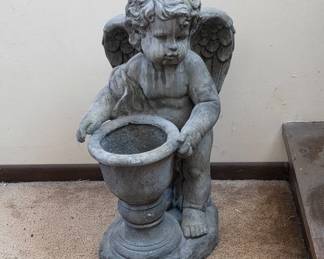 Concrete Angel Garden Statue