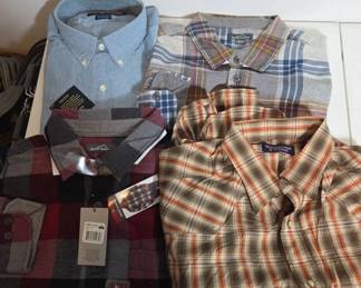 Mens Long-Sleeve Button-Up Shirts L & XL