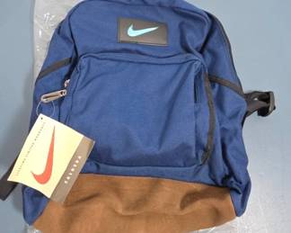 	Blue Nike Backpack With Caldera Logo