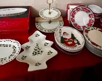 Christmas serving pieces