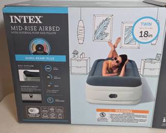 Intex Mid-Rise Airbed With Pump and Pillow