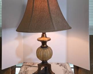 Table Lamp With Textured Base and Shade