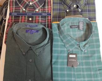 Mens Long Sleeve Button-Down Shirts NEW