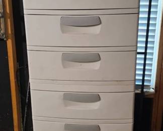 Plastic Storage Unit with Eight Drawers