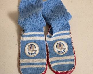 Houston Oilers Knit Slipper Socks