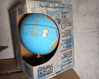 Cram’s 12-Inch World Globe with Box