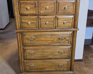 Oak Dresser with Brass Hardware