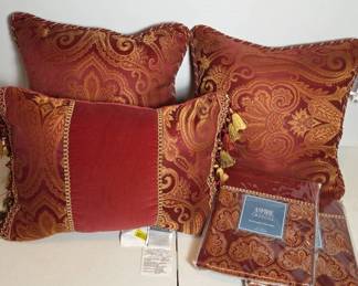 Croscill Red Decorative Pillow Set